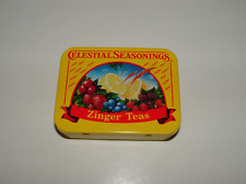 Celestial Seasonings Zinger Teas Tin, Fruit Design, Vintage, pre-owned picture