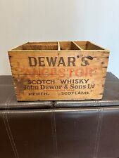 Vintage Dewars Scotch Whisky  Crate - Antique Wooden Box - Wood Case  picture