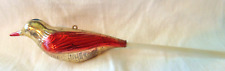 Vintage  MOLDED PLASTIC BIRD ORNAMENT  with SPUN TAIL picture