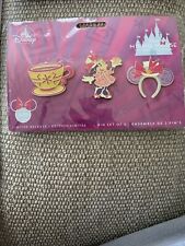 Disney Store Minnie Main Attraction Mad Hatters Tea Party March Pin Set Of 3 NWT picture