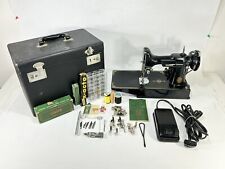 Vintage 1950 Singer 221 Featherweight Portable Electric Sewing Machine in Case picture