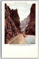 Royal Gorge Grand Canyon Colorado Rock Formations Railroad Vintage UNP Postcard picture