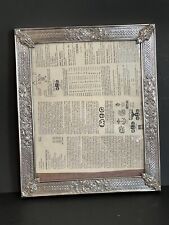 Antique Quadruple Silverplate Large Etched Raised Picture Frame Barbour  12 X 10 picture