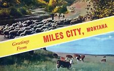 Greetings from Miles City, Montana Postcard  VINTAGE picture