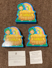 Vintage Lucky's Pot O Gold Bank Lucky Charms Cereal Coin Bank Lot of 3 picture