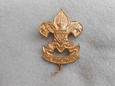 ANTIQUE BOY SCOUT MEDAL BE PREPARED BS OF AMERICA  1911 PATENT HAT PIN  1920's picture