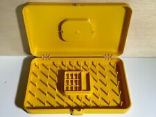 Vintage Wilson Wil-Hold Plastic Sewing Box Case Yellow Thread & Bobbin Holder picture