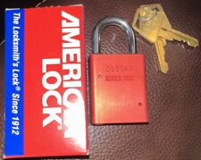 American Lock A1105KAW6000RED Aluminum Body Padlock with 2 Keys 10G462 1105 Red picture