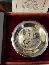 1974 Sterling Silver Plate Franklin Mint Hanging The Wreath  Limited Ed 925 picture