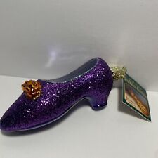 Old World Christmas Wizard of Oz Purple Slipper Ornament with Original Box picture