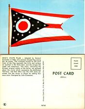 Ohio(OH) State Flag Flying with Blue Skies in the Background Vintage Postcard picture