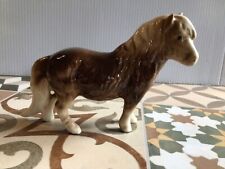 Vintage Porcelain Horse / Pony Brown Ornament Figurine Collectable picture
