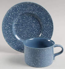 Mikasa Ultrastone Country Blue Cup & Saucer 399434 picture