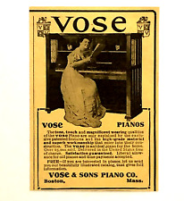 1911 Vose Pianos Advertisement Woman Vtg Dress Music Boston Antique Print AD picture