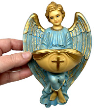 VTG Italian Angel Holy Water Font Blue Resin picture