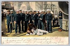 Tucks C1900 WWI Navy Bluejackets Cruiser Chicago Bear Mascot Photo Postcard picture