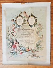 Antique 1889 Marriage Certificate Garden City Kansas picture