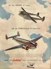 Rare 1940s Vintage Original Lockheed Airplane Aerospace Ad Advertisement WW2 ERA picture