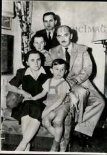 1947 Press Photo Ex-Hungarian Minister Ferenc Nagy & Family, Washington, D.C. picture