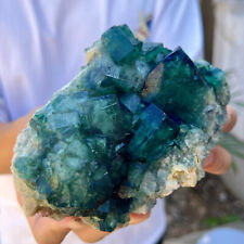 1.8lb NATURAL Green Cube FLUORITE Quartz Crystal Cluster Mineral Specimen picture