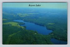 Florence WI-Wisconsin, Aerial Of Keyes Lake, Antique, Vintage Souvenir Postcard picture