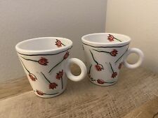Starbucks Coffee Mugs Set of 2 Floral Corcoran Fortuna by Bellini Spring Cups picture