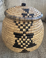 African Zulu Tribal Hand Woven Basket Lidded Traditional Ukhamba picture