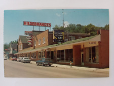 TWIN LAKES WISCONSIN CHROME POSTCARD HILDEBRANDT'S DEPARTMENT STORE SIGNS 1970 picture