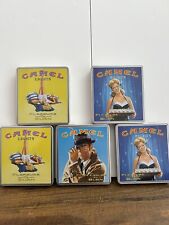 Vintage Camel Cigarette (5) Tin Lot Collectors Lot picture