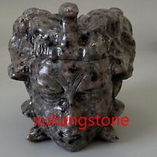 820g+ 1pcs Natural Yooperite Flame's stone Medusa Quartz Crystal Skull Reiki 4