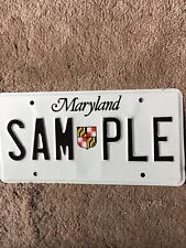 Original Maryland SAMPLE License Plate - Nice picture