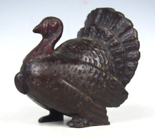 ANTIQUE  CAST IRON TURKEY BANK -  A.C. WILLIAMS - GREAT PATINA picture