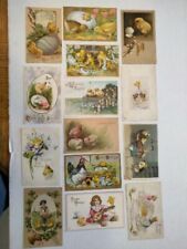 Antique Vintage Easter Postcard Lot Of 14 All Chicks & Eggs Divided Backs picture