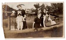 1900/10s snapshot young people bathing suits,fashion,swim caps  picture