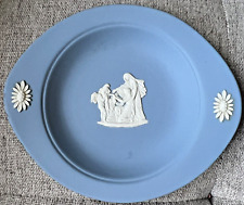 Wedgwood small BARLASTON TRAY pale blue jasperware Cupid & Maiden trinket dish picture