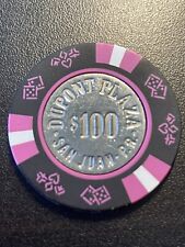 $100 Dupont Plaza San Juan Puerto Rico Casino Chip ***VERY RARE*** picture
