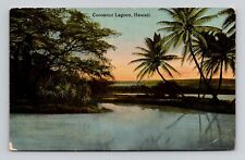 Postcard Coconut Lagoon Hawaii, Antique L10 picture