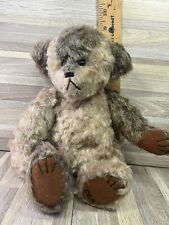 COTTAGE COLLECTIBLES By GANZ Jinsaw Bear Stuffed faux fur brown animal  toy 12” picture