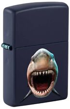 Zippo Shark Teeth, Texture Print Lighter, Navy Blue Matte NEW IN BOX picture