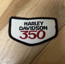 Vintage NOS Unused 1970s-80s Harley Davidson 350 3.5” Embroidered White Patch picture