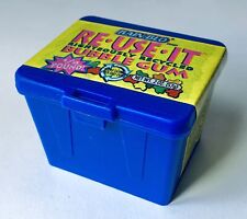 Vintage BLUE 1994 Rain-Blo Leaf RE-USE-IT RECYCLE BIN Bubble Gum Candy Container picture