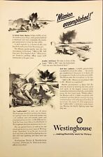 1943 Westinghouse Military Walkie-Talkie For Ground Forces WWII Vintage Print Ad picture