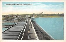 J5/ Florence Alabama Postcard c1920s Highway Across Wilson Dam Crane 189 picture