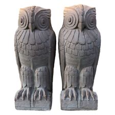 Library of Congress OWL BOOKEND Heavy Cast Sandstone John Adams Building *READ* picture