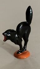 JAGS Scary Black Cat On Halloween Pumpkin Figure Metal Cat. From Vintage Mold picture