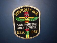 Vintage BOY SCOUTS Sam Houston Area Texas Council SCOUTCRAFT FAIR 1967 BSA Patch picture