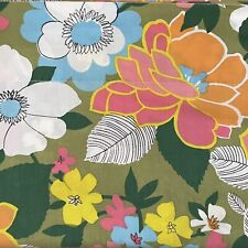 VTG Springmaid Wondercale Pink Floral Flower Power 70s Twin Flat Sheet 2-pack picture
