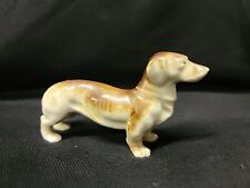 1940s VINTAGE OCCUPIED JAPAN TAN AND WHITE DACHSHUND EXCELLENT Condition picture