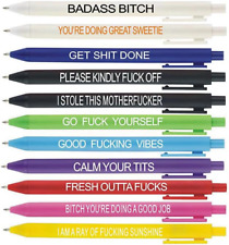 11Pcs Funny Pens Set for Adults, Swear Word Daily Ballpoint Pen, Premium Novelty picture