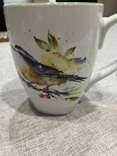 Dean Crouser white mug with bird design picture